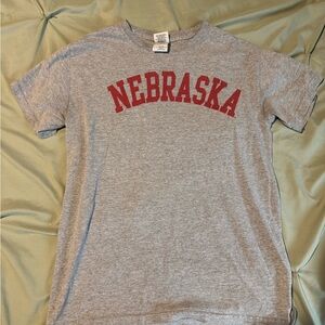 Gildan Gray Nebraska Short Sleeve Tee